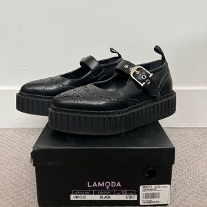 Lamoda Dark Signs Platform Mary Janes